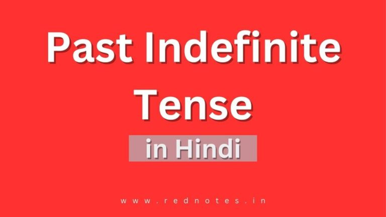 Past Indefinite Tense in Hindi – Rules, Sentences and Examples