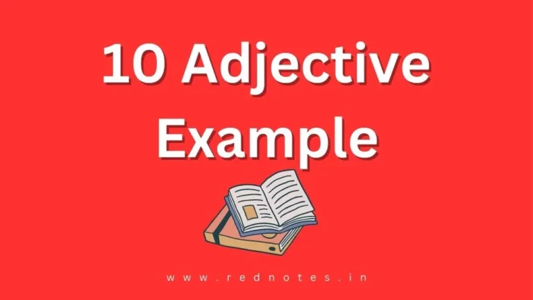 10 Adjective Example