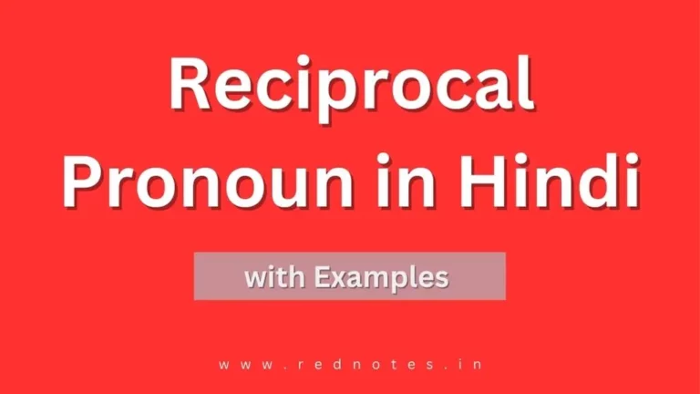 Reciprocal Pronoun in Hindi – Definition, Examples and Sentence